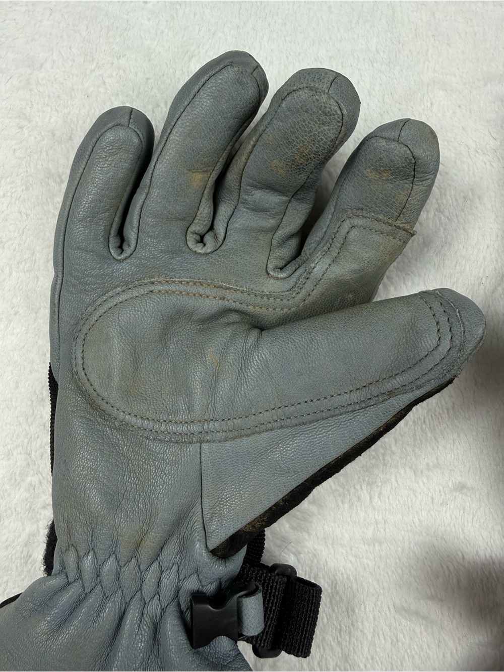 Smartwool Leather Gloves with wool lining Ski Gloves Unisex Small - Picture 3 of 7